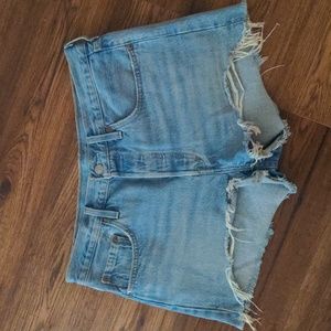 Levi's cut off jean shorts
